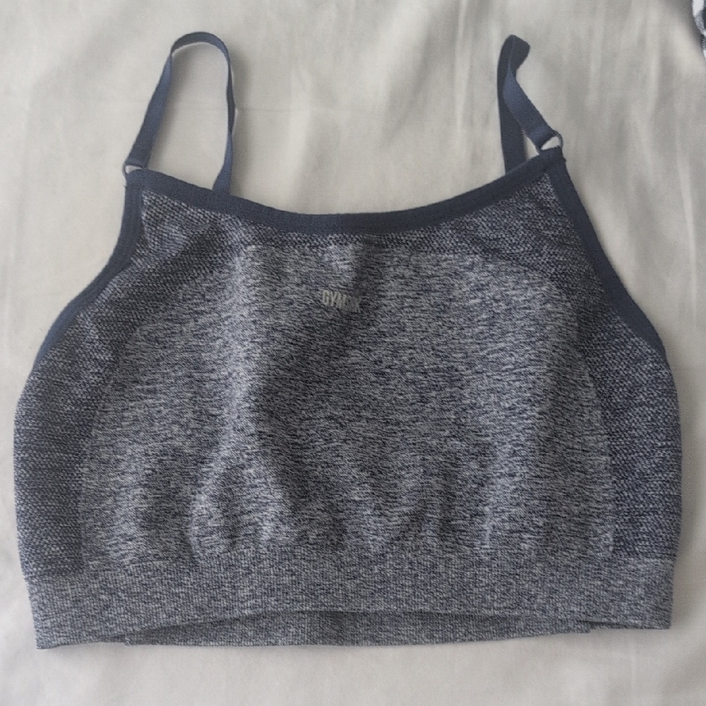 Gymshark Navy Heather Sports Bra